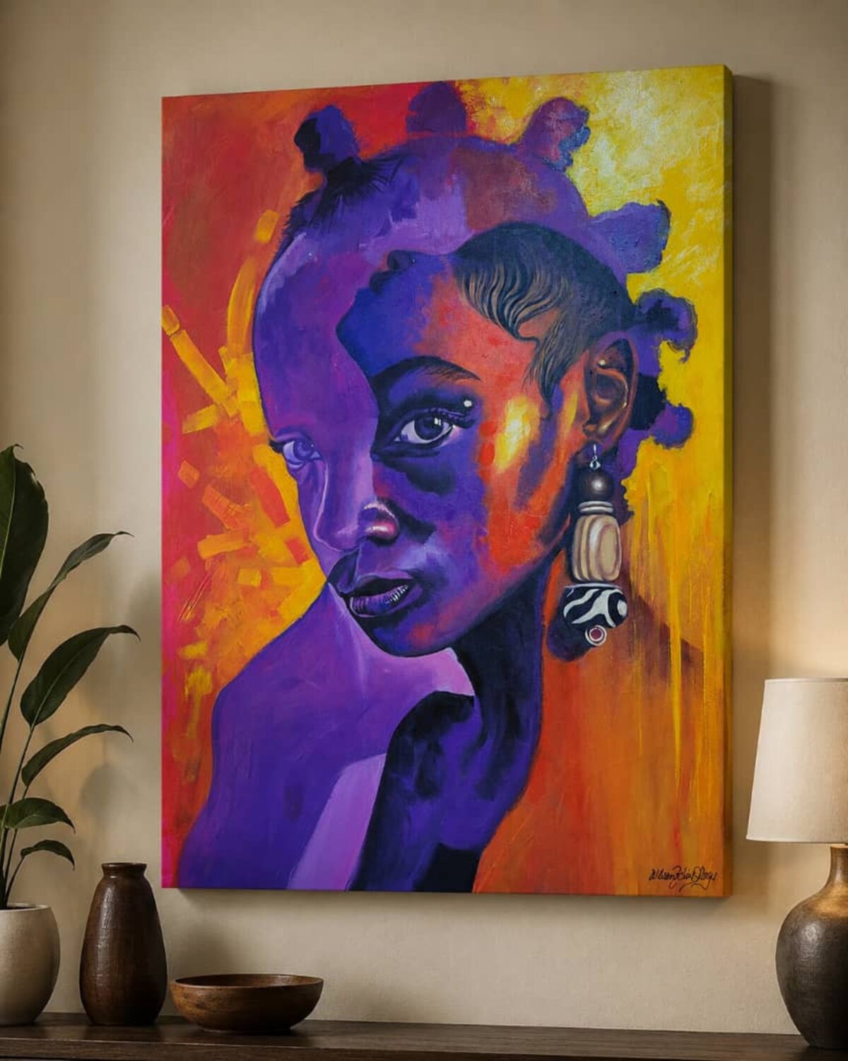 "Beyond the Face" Wilson Felix Olugu Original painting for sale