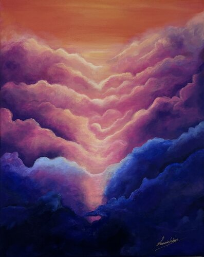 Sun Kissed Steps by Leonnie Fisher, Painting for Sale on Select