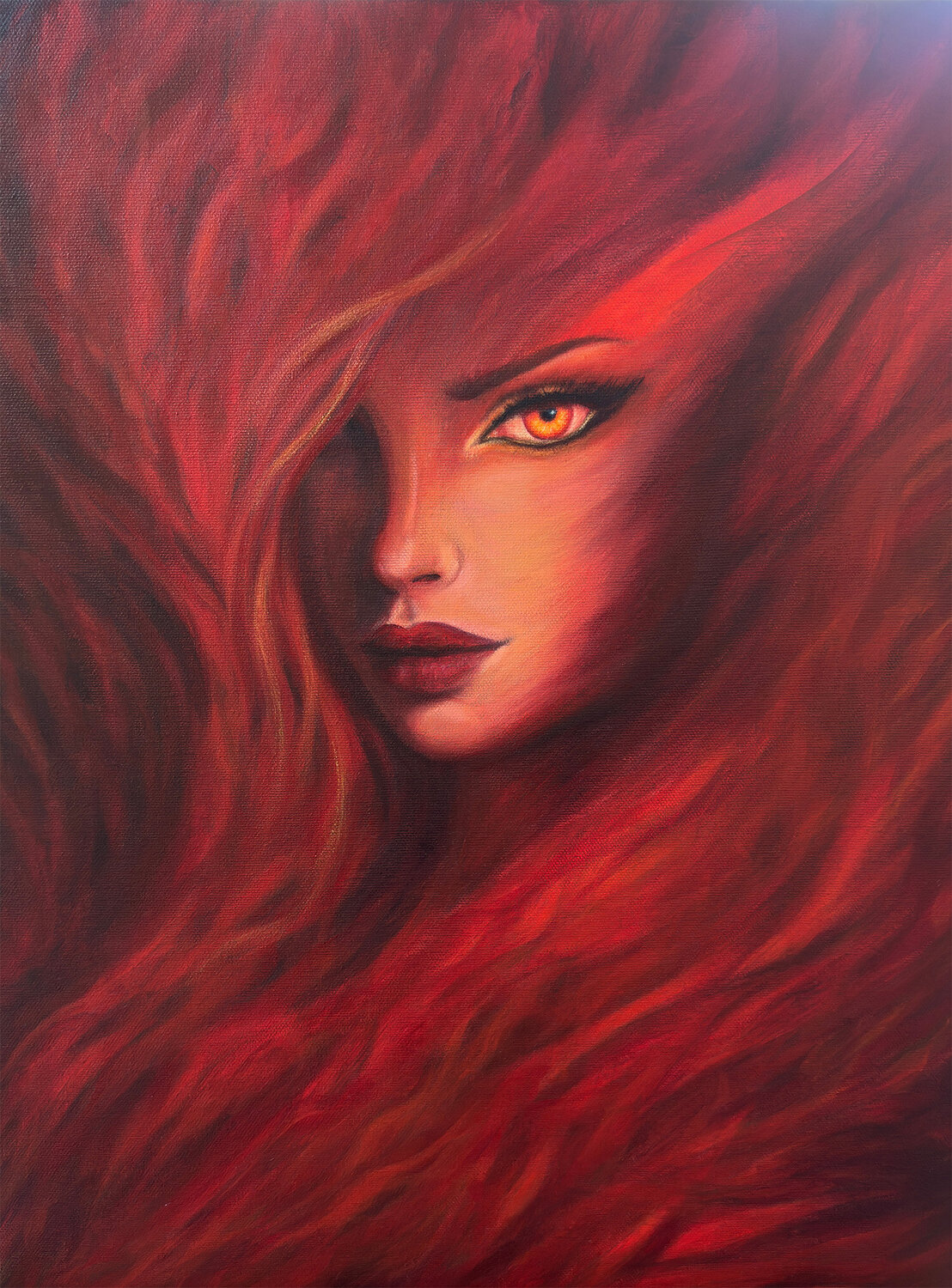 Crimson Tempest Leonnie Fisher Original painting for sale