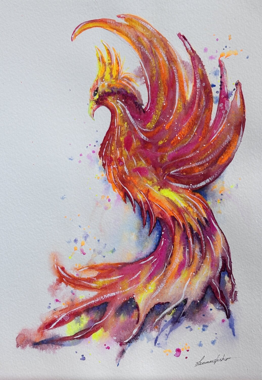 First Flame Leonnie Fisher Original painting for sale