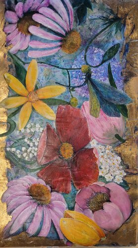 Holly Garden with Dragonfly by Frederica Henrieta Lecornu, Painting for Sale on Select