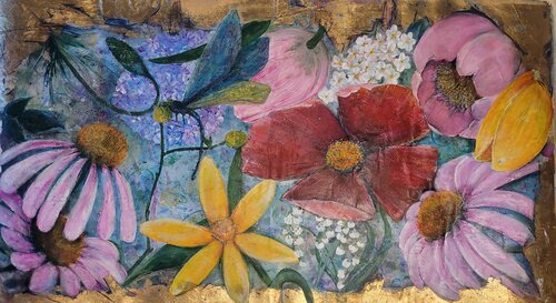Holly Garden with Dragonfly by Frederica Henrieta Lecornu, Painting for Sale on Select