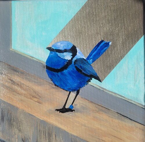 Look on Blue Bird by Frederica Henrieta Lecornu, Painting for Sale on Select