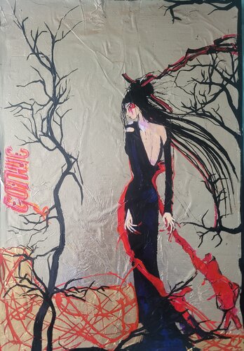 Gothic by Frederica Henrieta Lecornu, Painting for Sale on Select