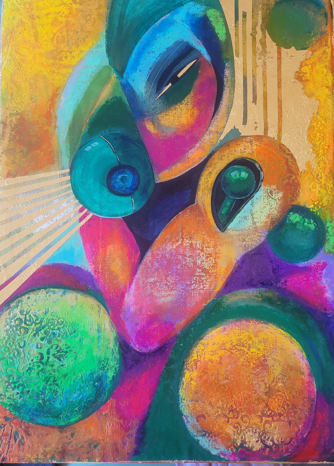 Archangel Michael Frederica Henrieta Lecornu Original painting for sale