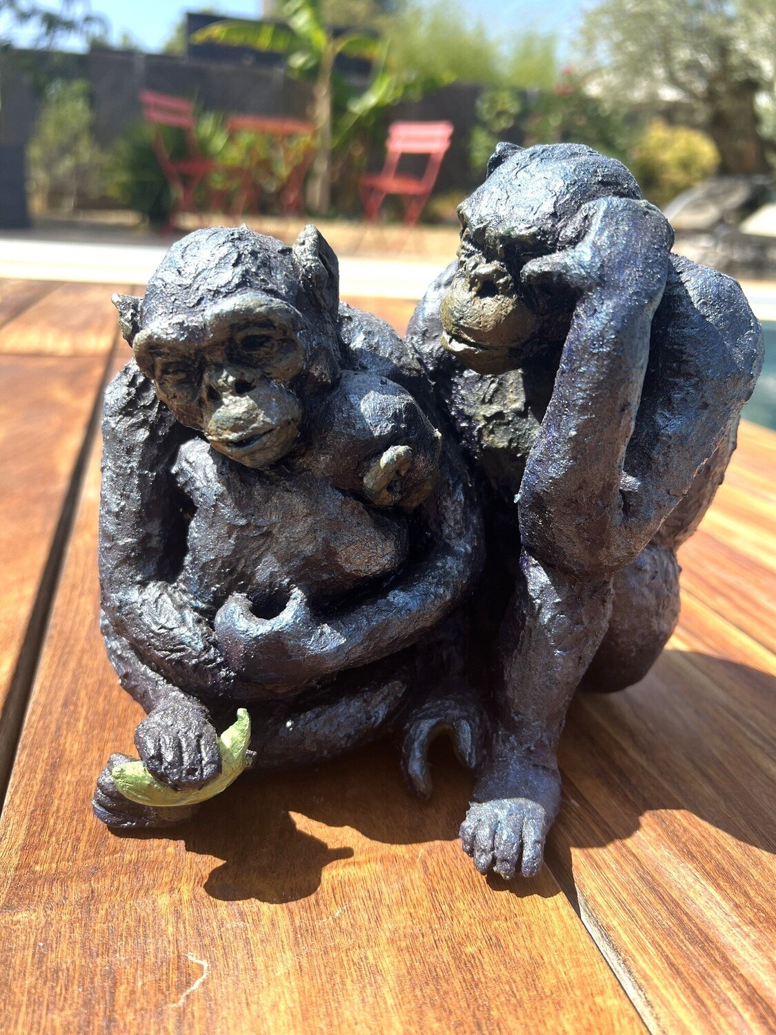 Famille de singes NATHALIE BRUYERE Skulptur zu verkaufen