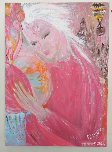 A Balloon Passed Through Me by Elen Fılız Yıldırım, Painting for Sale on Select