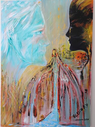 BETWEE TWO SOULS by Elen Fılız Yıldırım, Painting for Sale on Select
