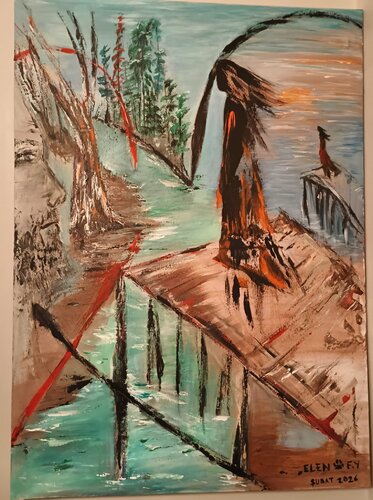 WAITING by Elen Fılız Yıldırım, Painting for Sale on Select