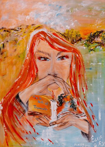 THE SOUL BETWEEN PAGES by Elen Fılız Yıldırım, Painting for Sale on Select
