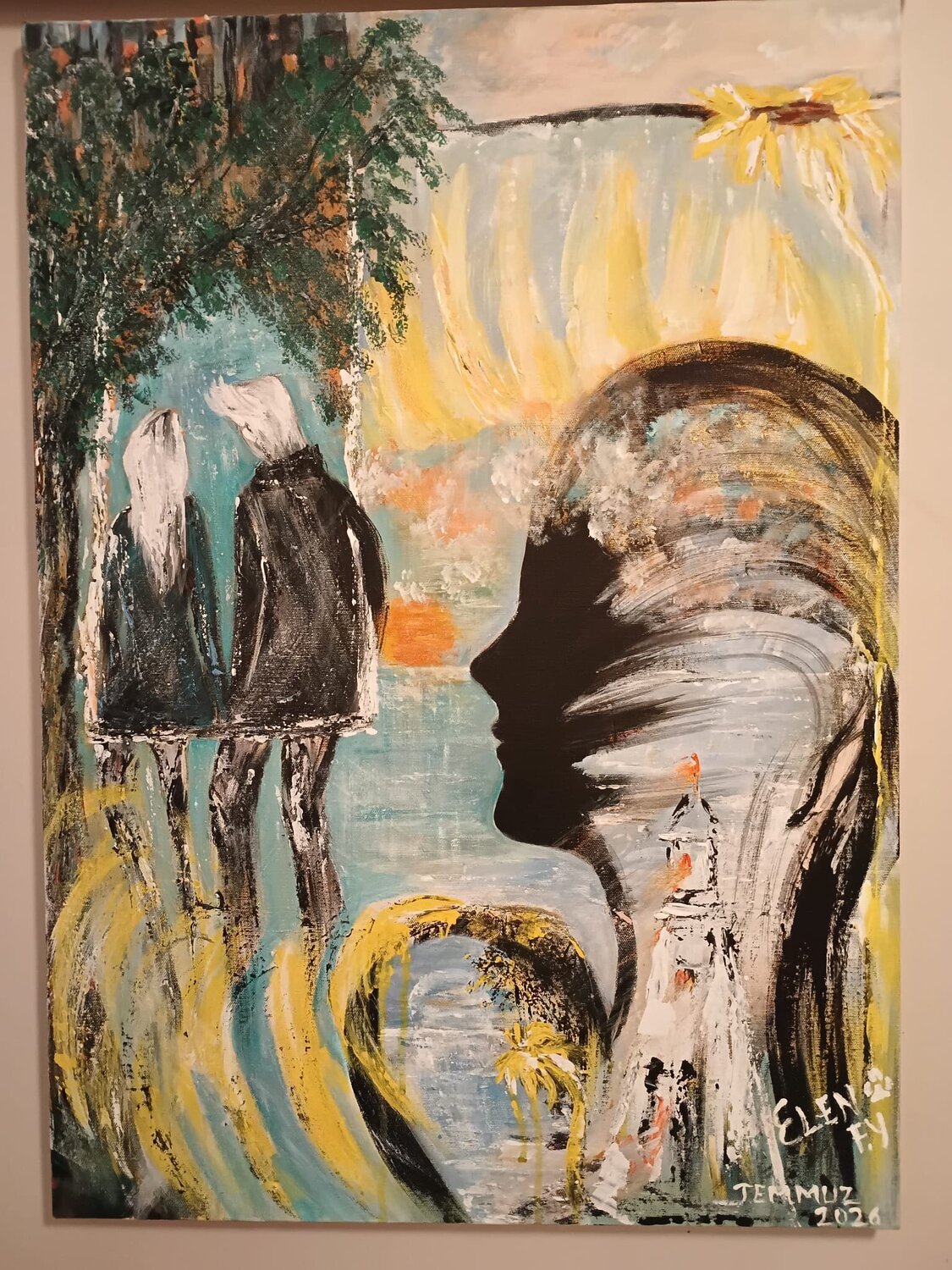 THE LAST SEASON LEFT WITHIN ME Elen Fılız Yıldırım Original painting for sale