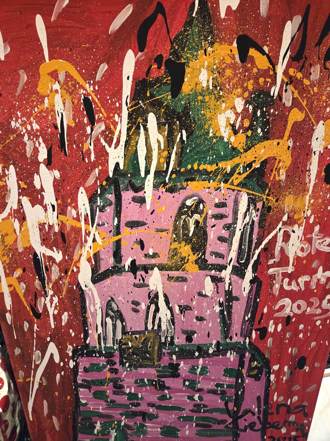 Roter Thum, Halle (Saale) Valeria Liebermann Original painting for sale