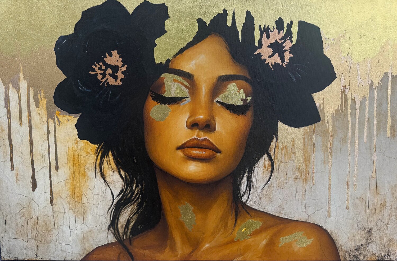 Golden Veil Lisa Rees Original painting for sale