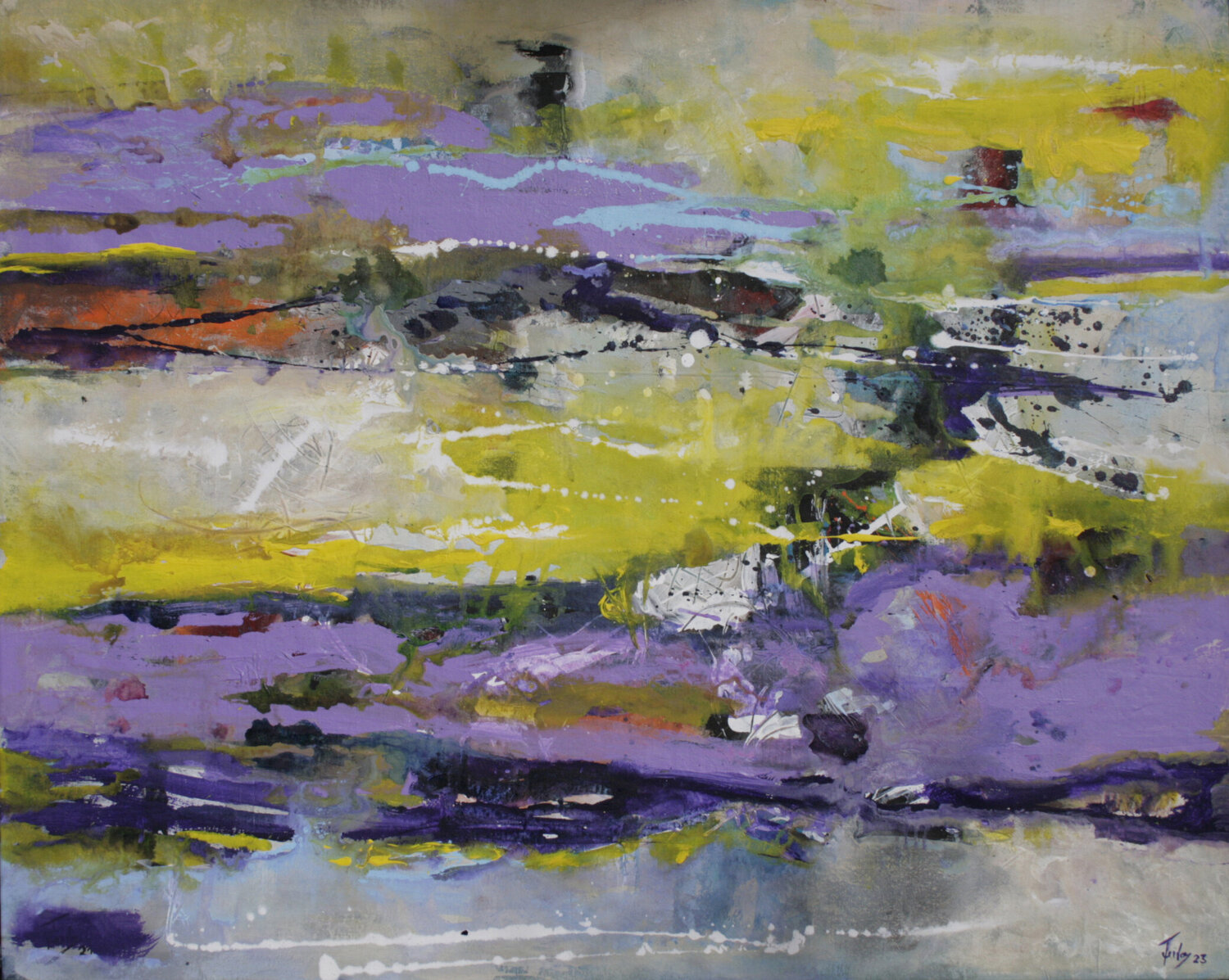 Landscape 2307 Herta Reitz Original painting for sale