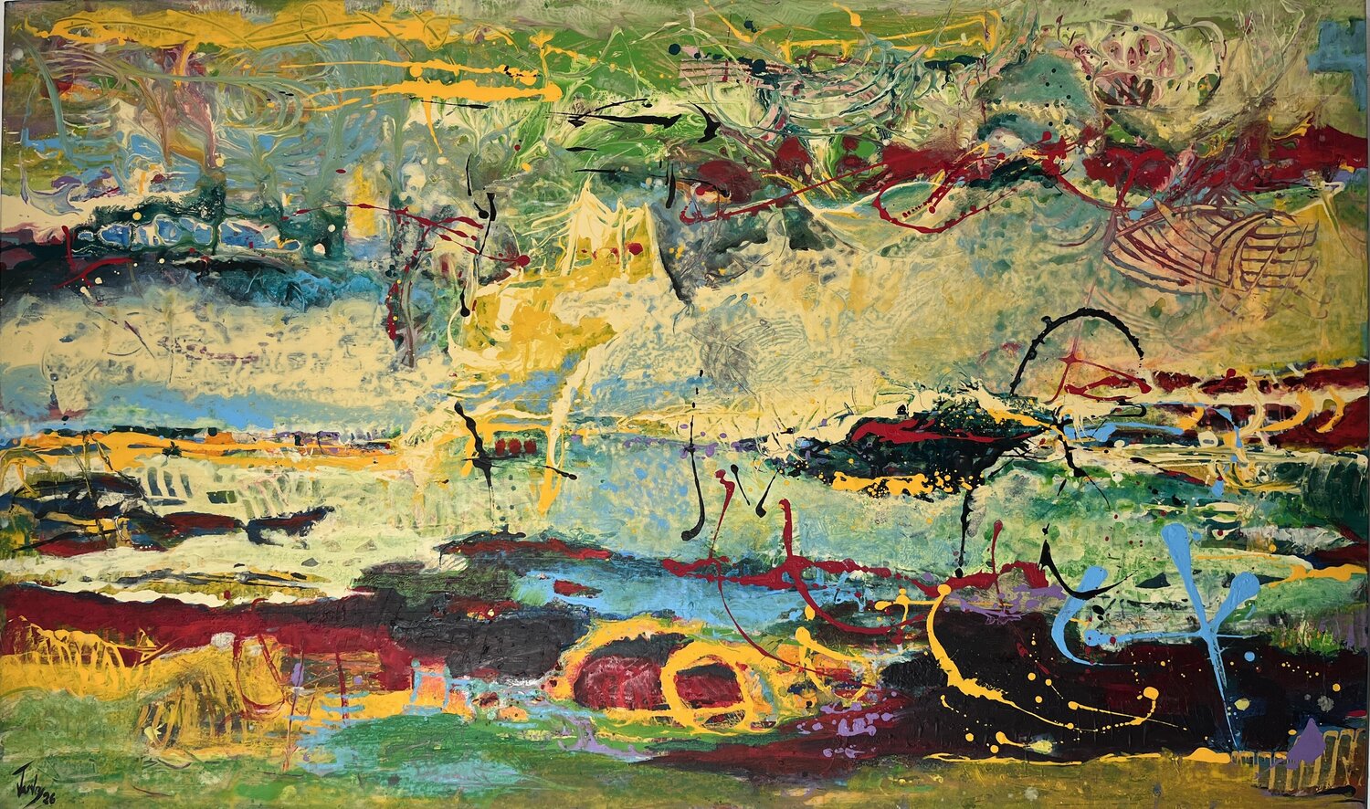 Landscape 2603 Herta Reitz Originalgemälde zu verkaufen