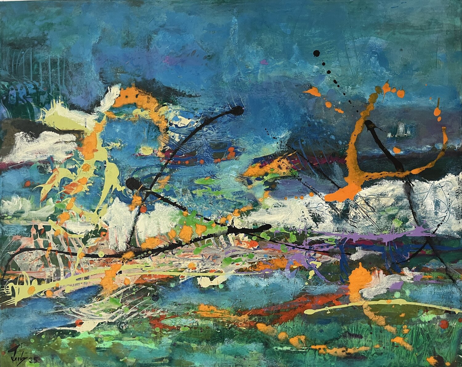 Landscape 2501 Herta Reitz Original painting for sale