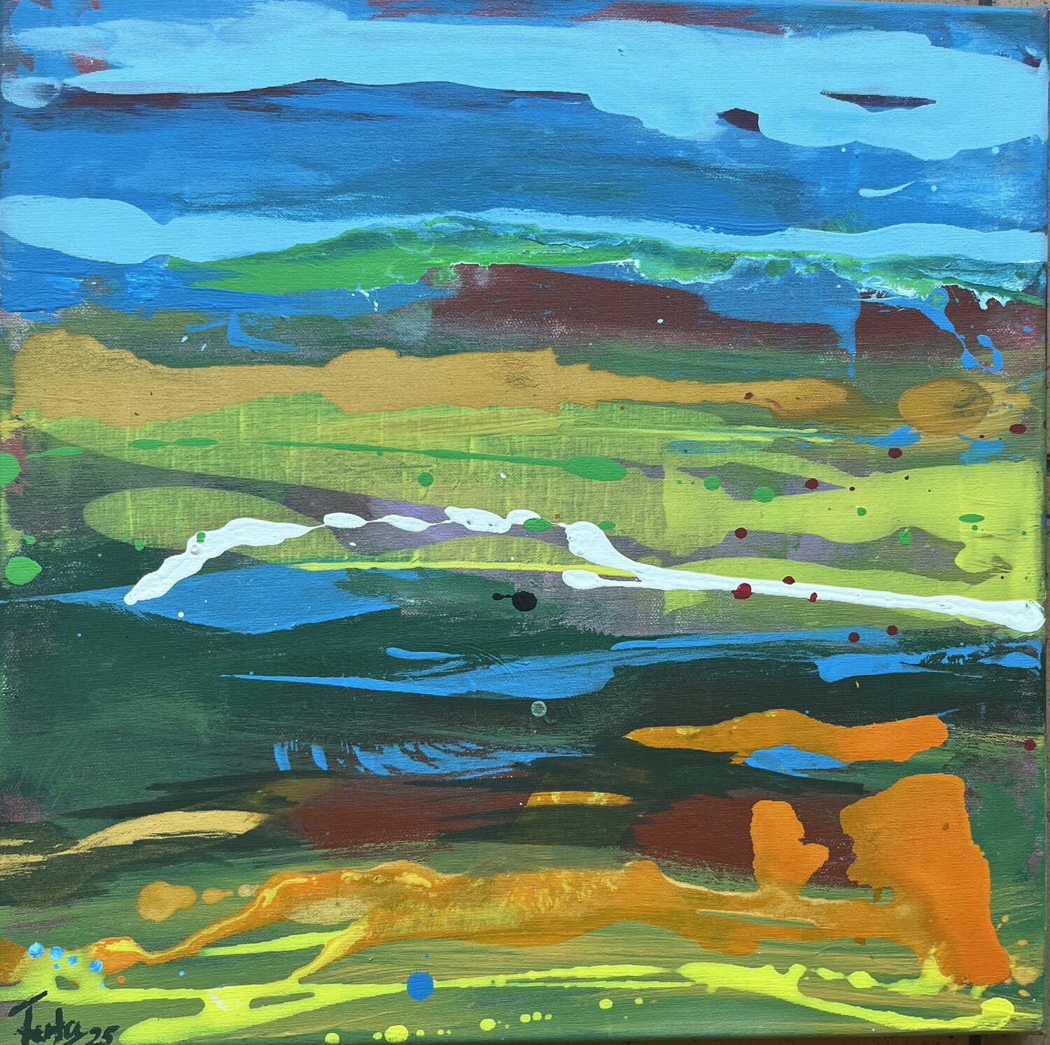 Landscape 2506 Herta Reitz Originalgemälde zu verkaufen