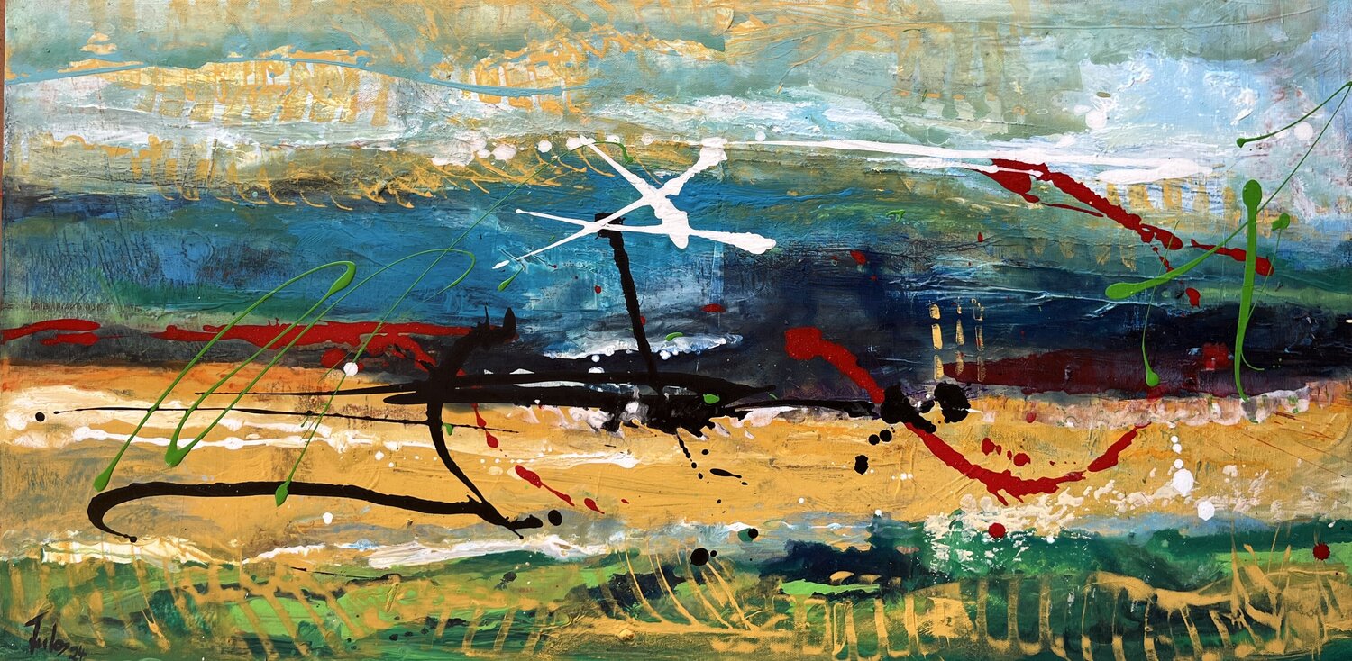Landscape 2417 Herta Reitz Originalgemälde zu verkaufen