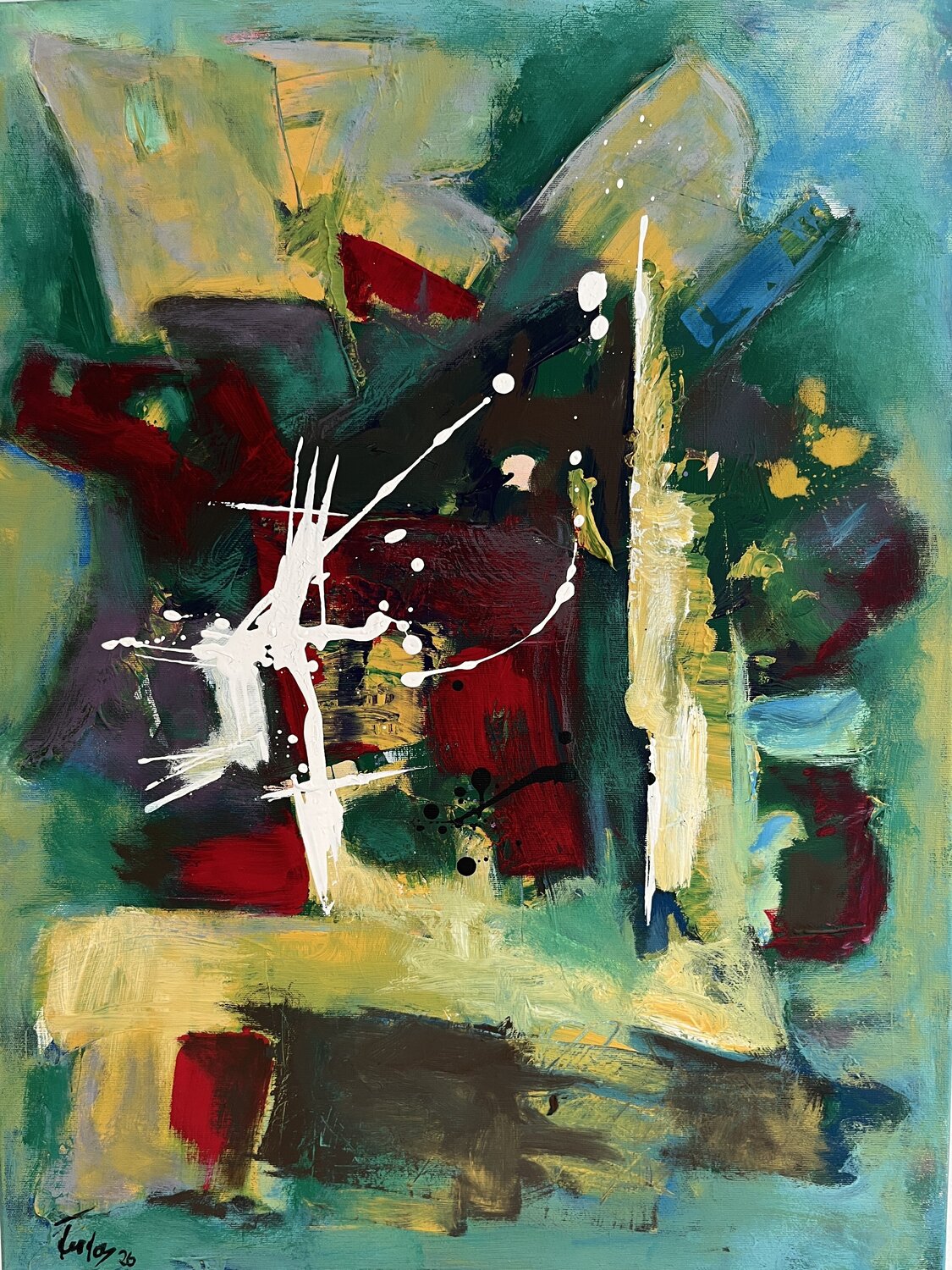 Farbwelten I Herta Reitz Original painting for sale