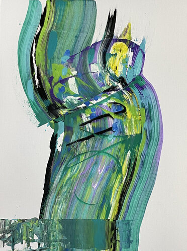 Teal Pulse by Nadezhda Siuzeva, Painting for Sale on Select