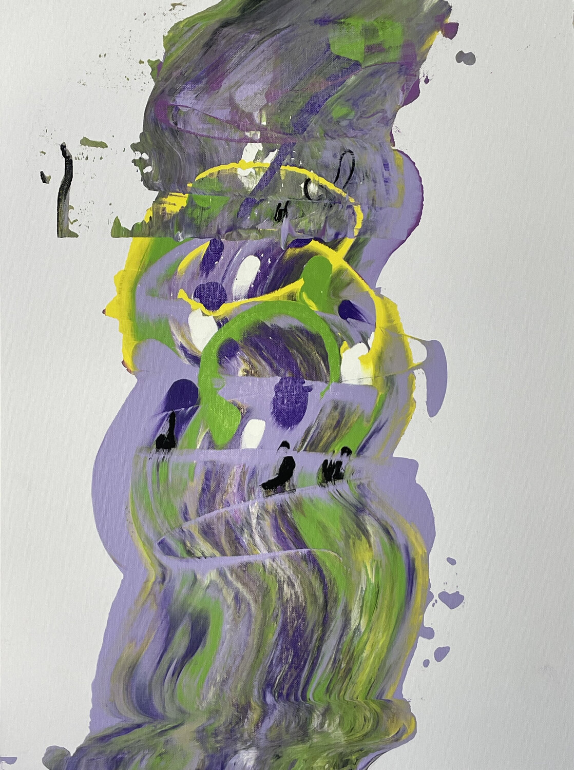 Violet Green Tension Nadezhda Siuzeva Original painting for sale
