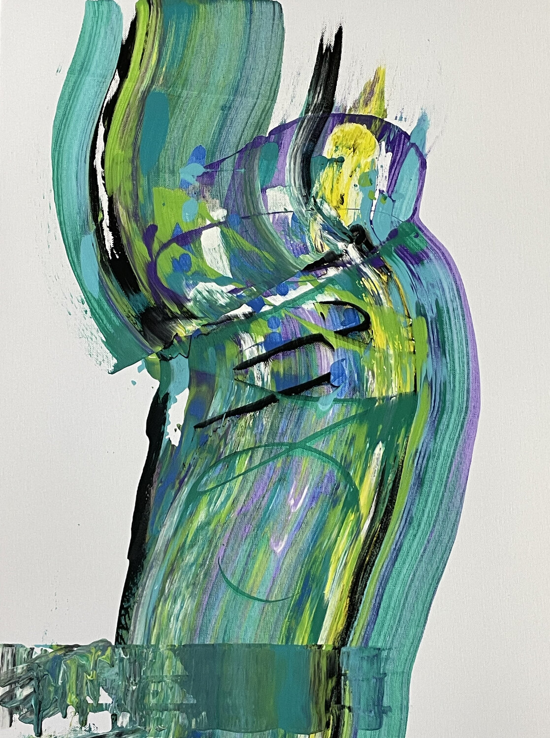 Teal Pulse Nadezhda Siuzeva Original painting for sale