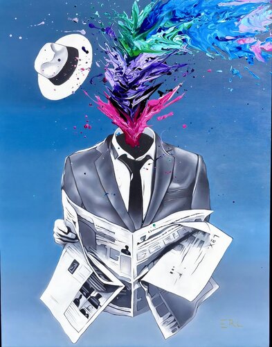 Beyond the Headlines by Victor Ramos, Painting for Sale on Select
