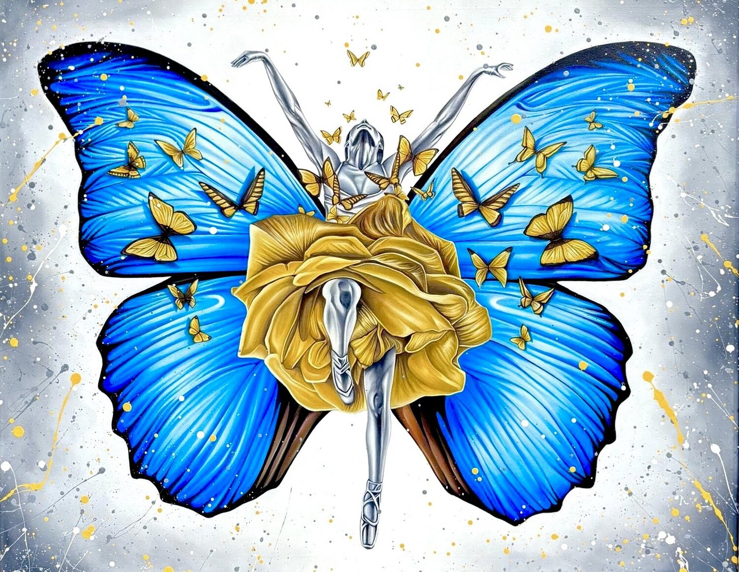 Bloom in Metamorphosis Victor Ramos Original painting for sale