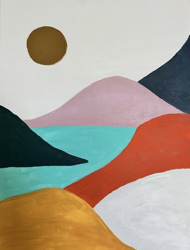 Golden Horizon by Christina Maier, Painting for Sale on Select