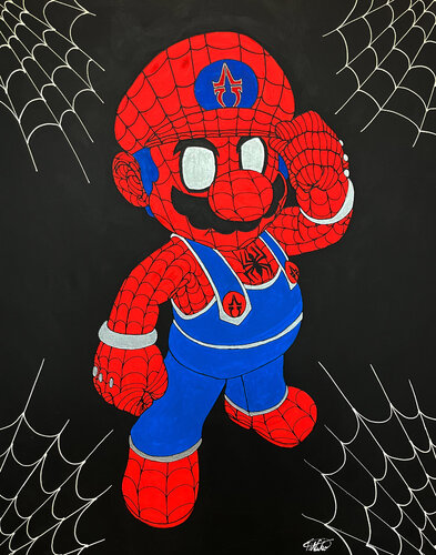 Super Mario Spiderman von Theodoros Nikolaidis, Malerei kaufen auf Select