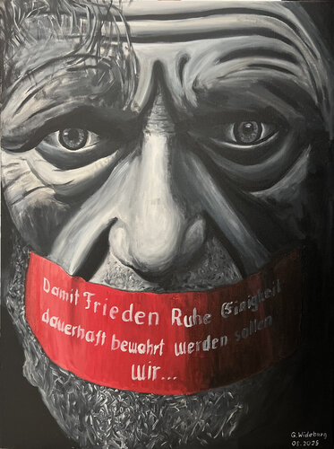 Knebelvertrag by Günter Wideburg, Painting for Sale on Select