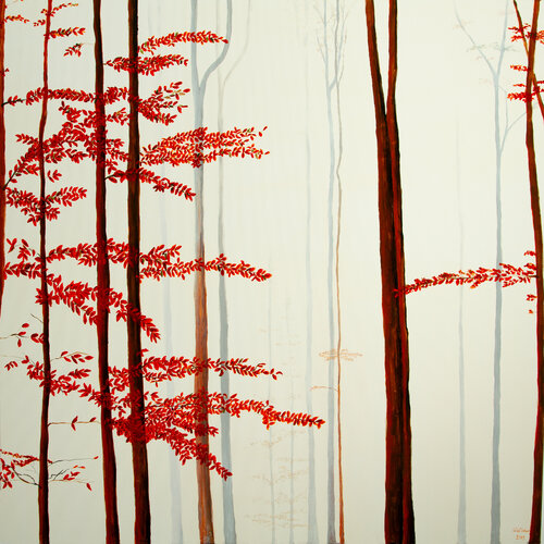Herbstwald by Günter Wideburg, Painting for Sale on Select