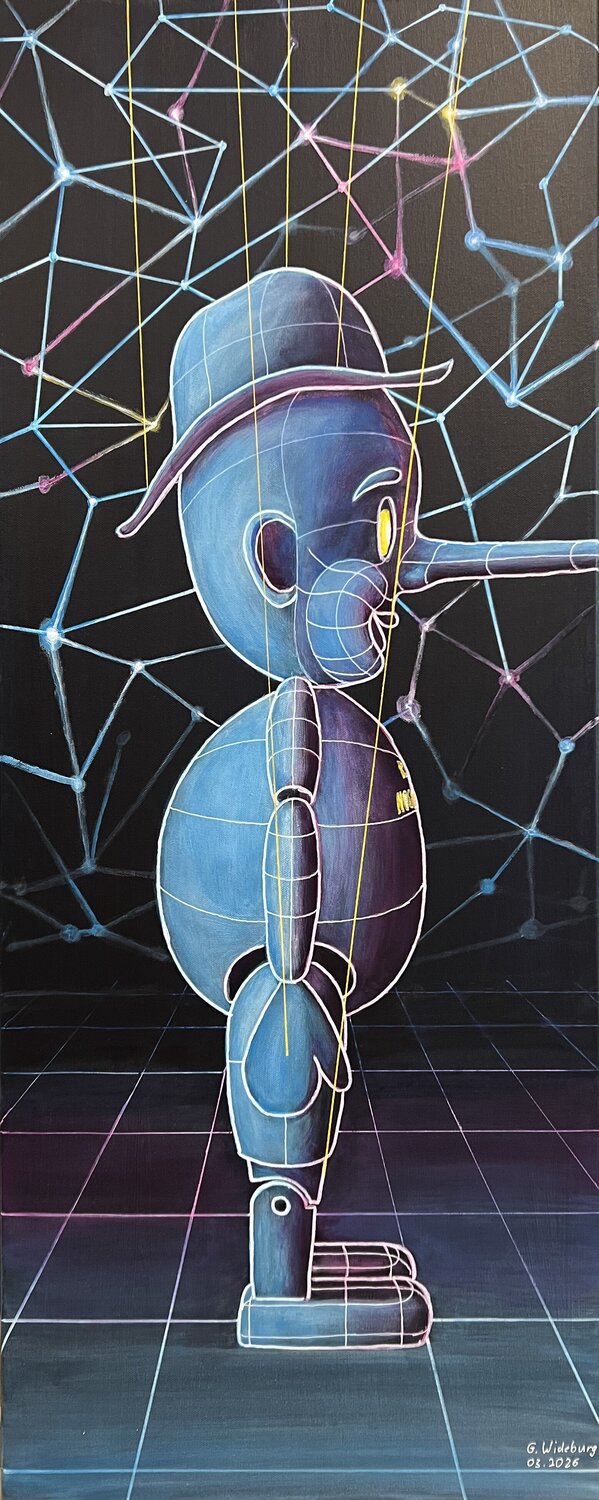 KInocchio 2 Günter Wideburg Original painting for sale