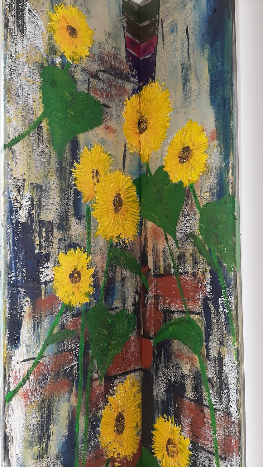 Sonnenblumen Günter Wideburg Original painting for sale