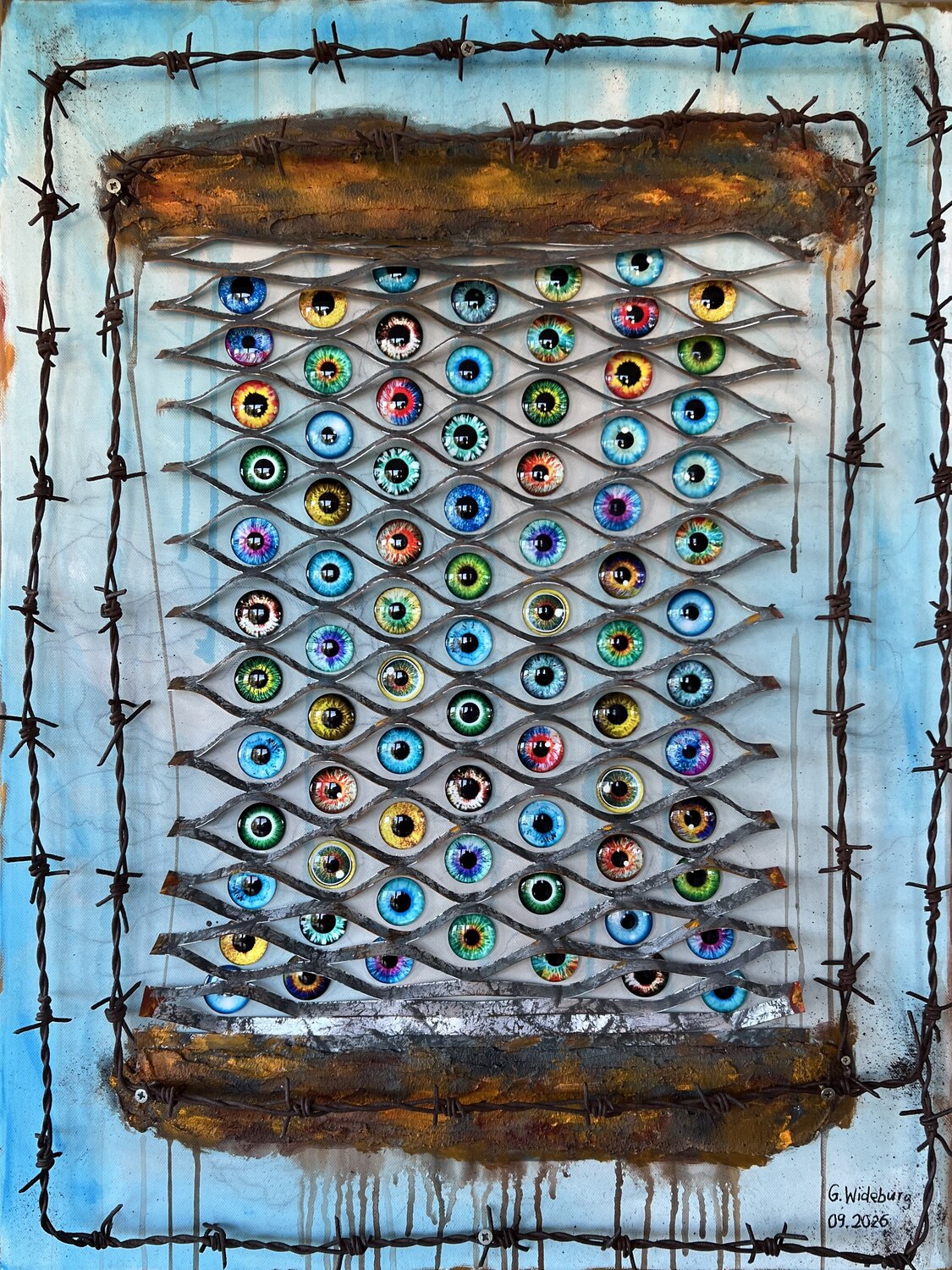 Panoptikon Günter Wideburg Original painting for sale