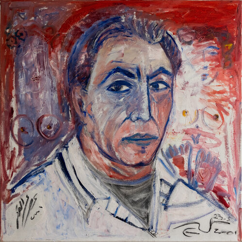 Selbstbildnis I Selfportrait by Issmat Abdulkader, Painting for Sale on Select