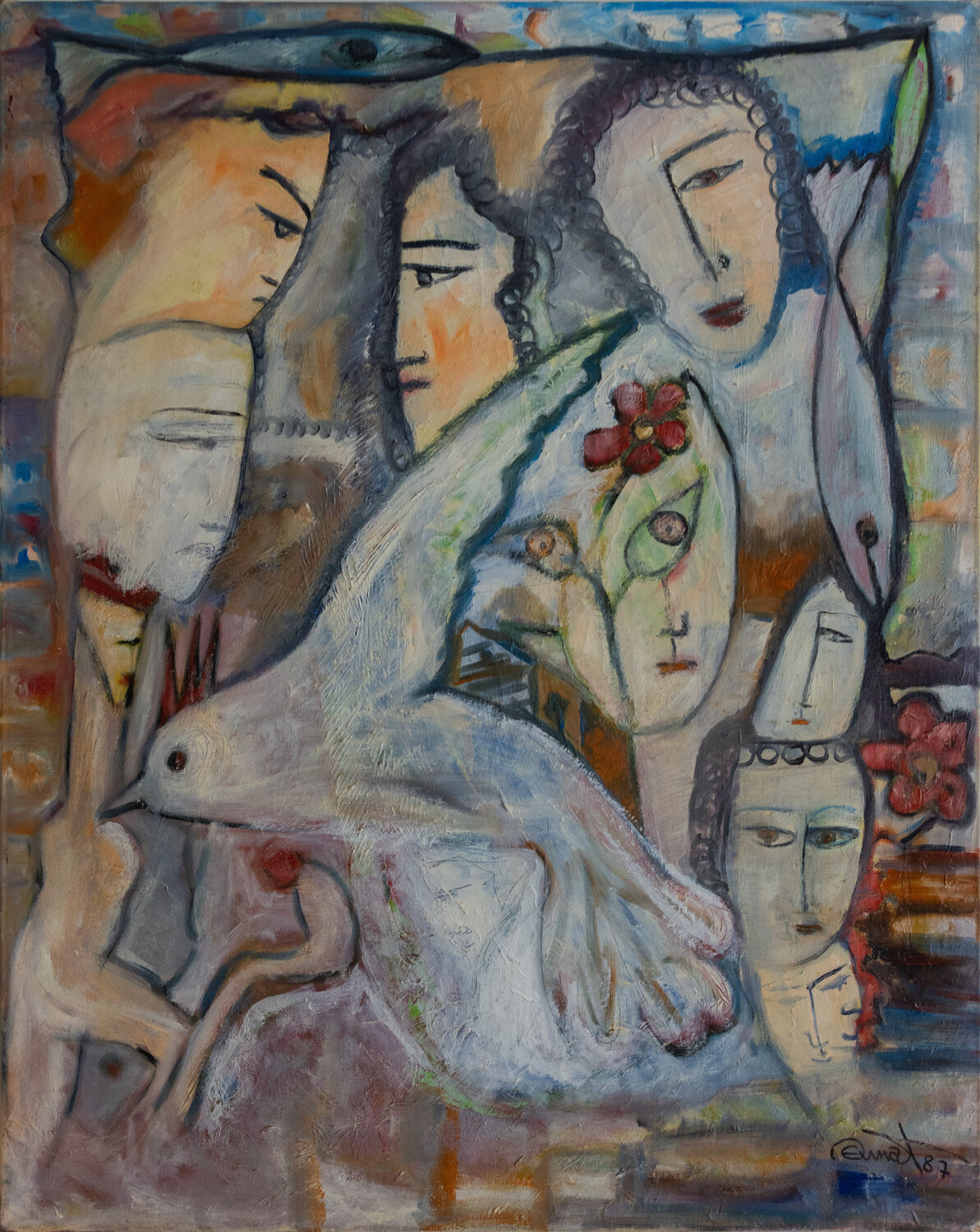 Liebe Freiheit I Lovely Freedom Issmat Abdulkader Original painting for sale