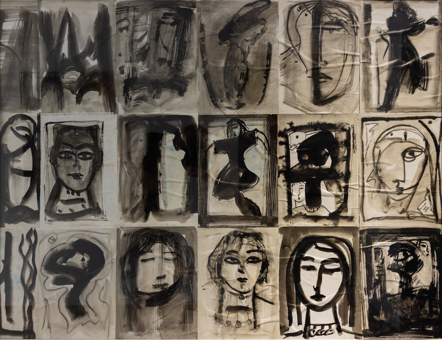 Schwarz und Weiß I Black and white Issmat Abdulkader Original painting for sale