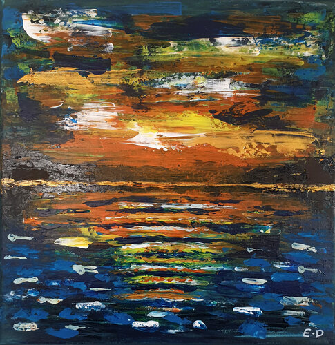 Burn of Vitality | Series Title: Internal Horizons - 001/04 by Eddie Davidov, Painting for Sale on Select