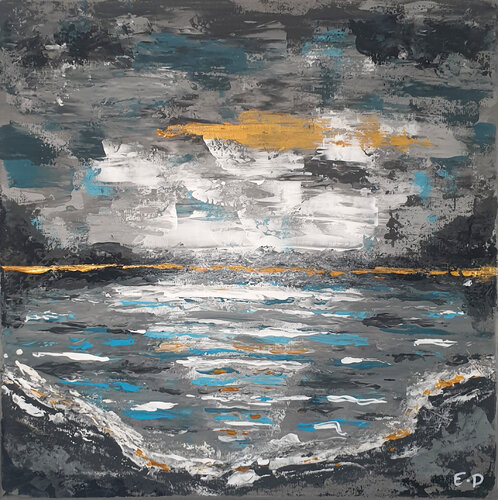 The Weight of Silence | Series Title: Internal Horizons - 001/01 by Eddie Davidov, Painting for Sale on Select