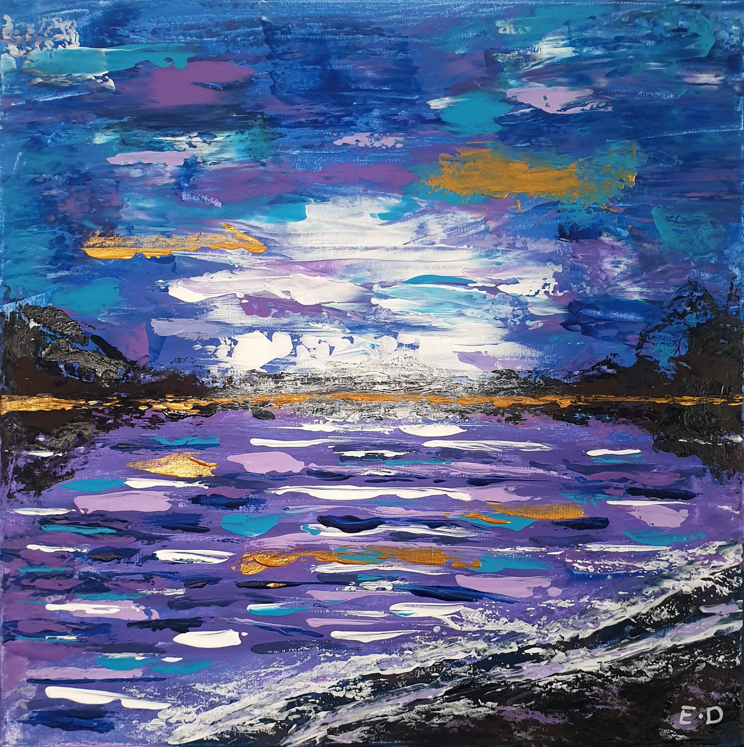 Between Worlds | Series Title: Internal Horizons - ​001/03 Eddie Davidov Original painting for sale