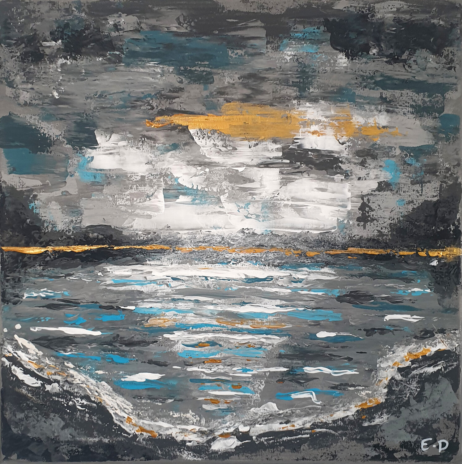The Weight of Silence | Series Title: Internal Horizons - 001/01 Eddie Davidov Original painting for sale