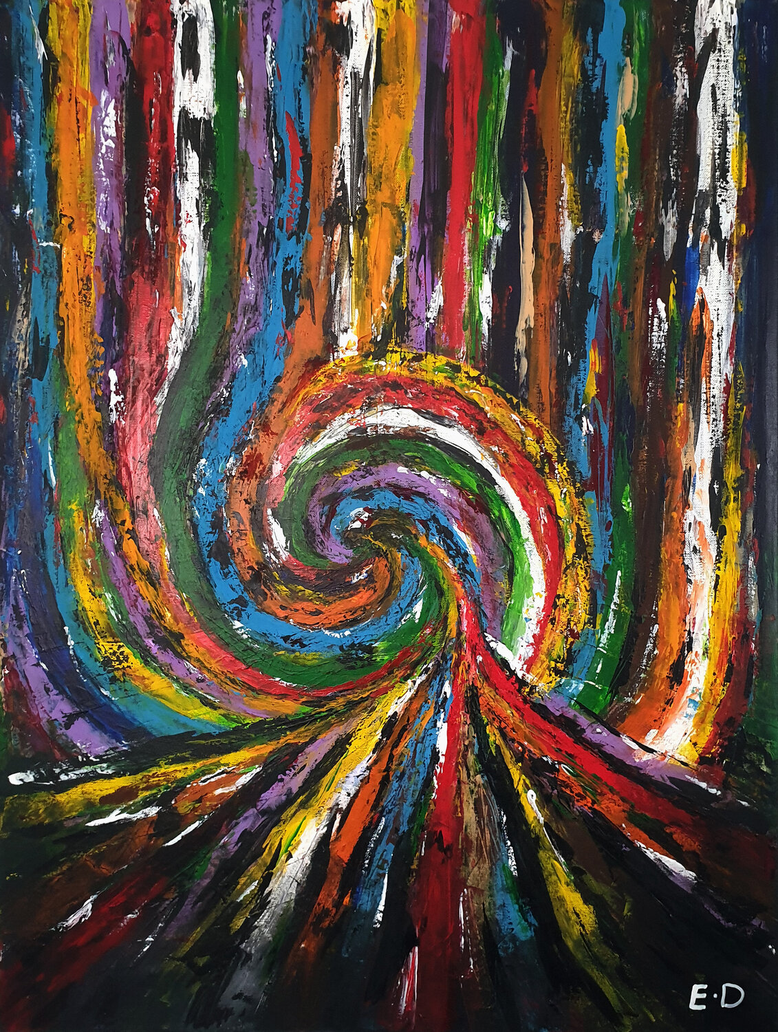Losing Control | Series: The Shape of Sound - 002/10 Eddie Davidov Original painting for sale