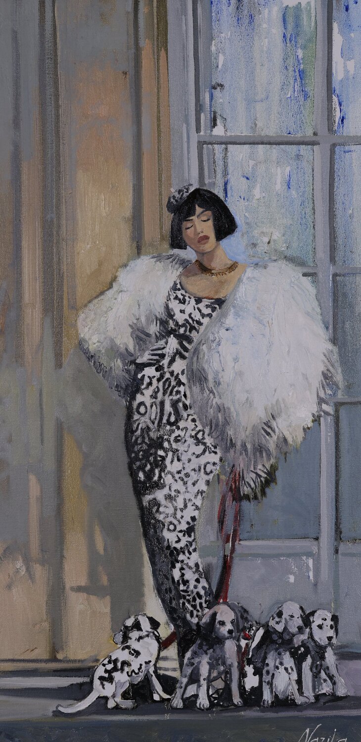 A Moment of Elegance Nazila Farzullayeva Original painting for sale