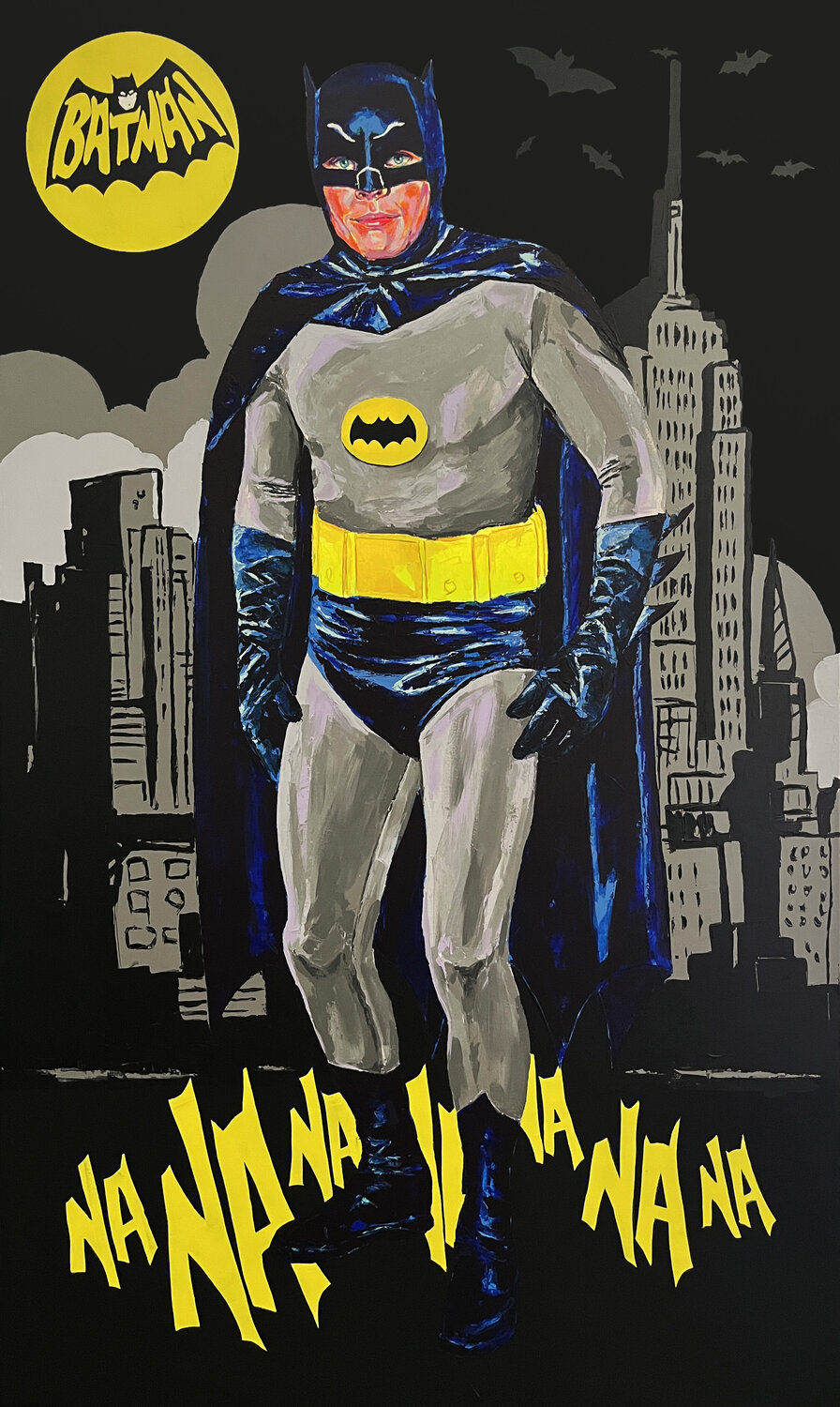 Na Na Na Batman Carlo Bzdok Original painting for sale