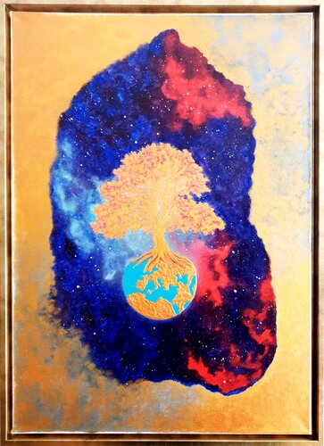 Werk 3: Die Blüte der Weisheit by Dominik Wojcik, Painting for Sale on Select