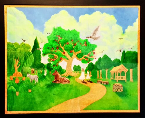 Werk 1: Der Garten der Anfänge by Dominik Wojcik, Painting for Sale on Select