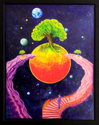 Werk 2: Der verbotene Zugang by Dominik Wojcik, Painting for Sale on Select