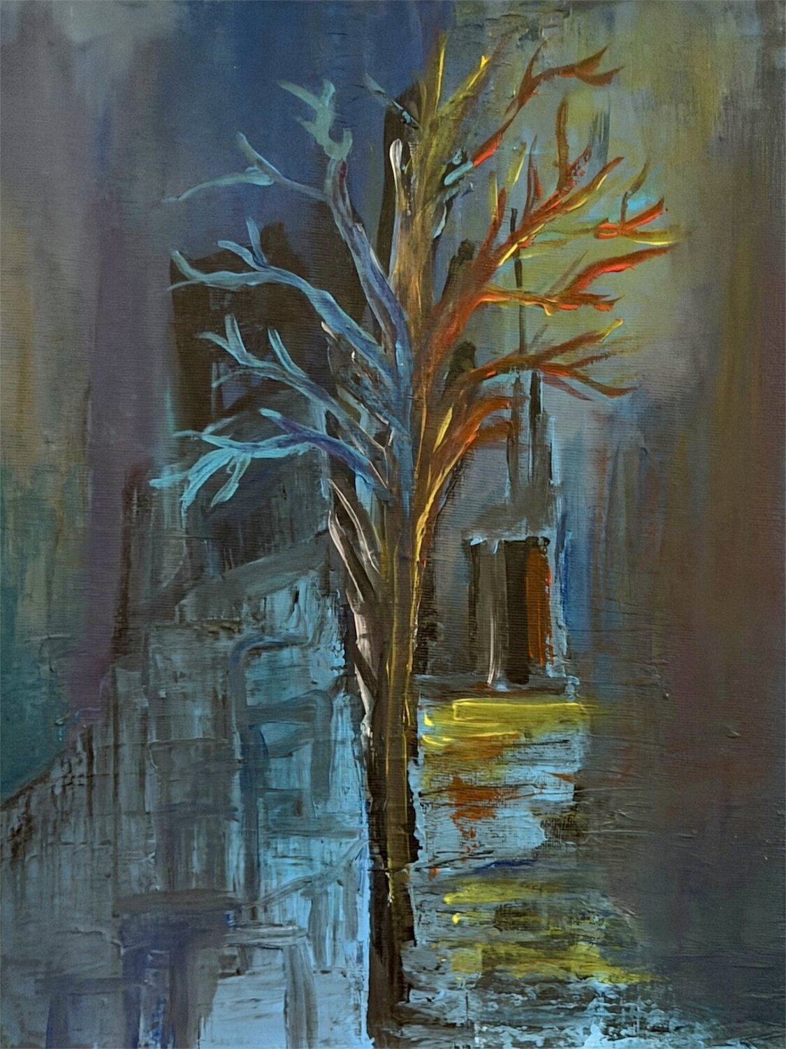 Nocturne Whispers Henry Diaz Original painting for sale