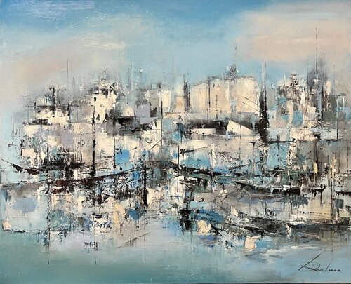 Image bleue by Richard Dubure, Painting for Sale on Select